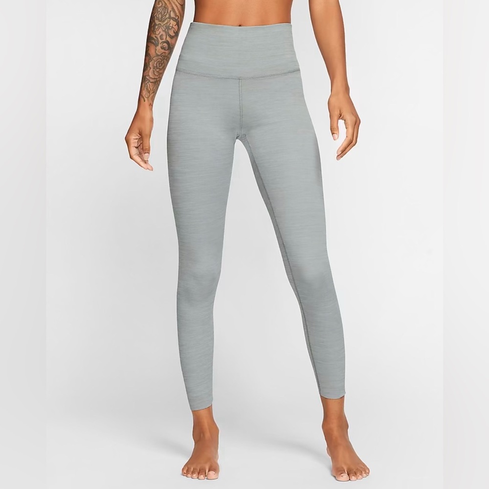 Nike Yoga Luxe Women's High-Waisted Infinalon Leggings CJ3801-073 Grey Size S